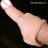 Reusable Penis Sleeve Extender Realistic Penis Cock Enlarger Condom Delay Extension Sex Toy for Men