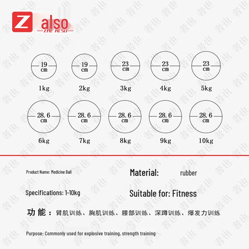 Zheye High-Elastic Rubber Medicine Ball