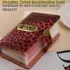 Leopard print Money Saving Binder Savings Wallet Notebook  Office Stationery Supplies