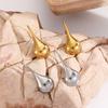LATS Gold Plated 316 Stainless Steel Water Drop Ear Hooks Earrings for Women Jewelry Accessories