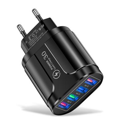 Travel 4 Ports LED Power Supply USB Transformer Fast Quick Charger Adapter