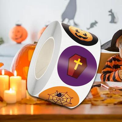 500 Piezas Pegatinas de Halloween Sello Animal Suministros para Fiesta Manualidad Rollo Encantador DIY