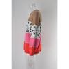 Women's Autumn and Winter Leopard-print Patchwork Knitted Pullover Plus Size Sweater