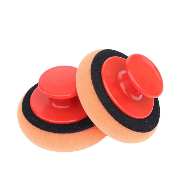 Car Wash Wax Polish Pad with Handle Car Waxing Multi-Functional Use Cleaning Sponge for Car Polishing Sponges