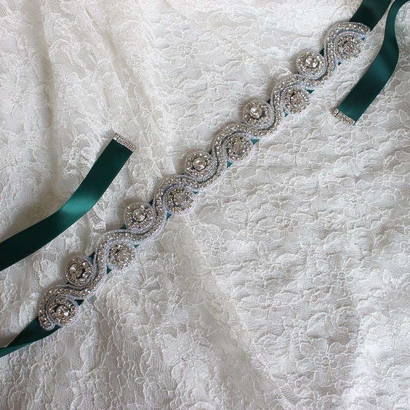 

Серебряный свадебный пояс с лентой, стразами и жемчугом, свадебные ремни, свадебное платье, аксессуар для вечернего платья, модная повязка на голову, украшение
