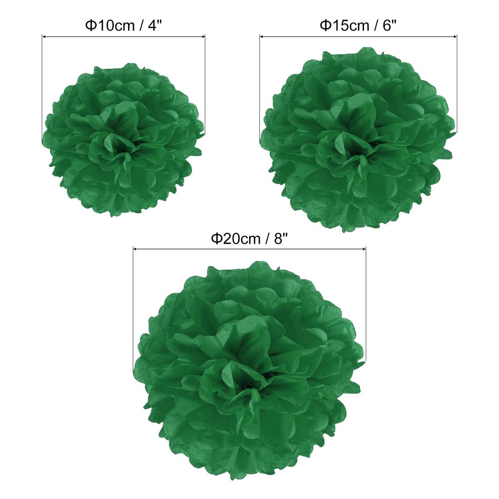4"/6"/8" Tissue Pom Poms Flowers, 12 Pack Paper Flower Ball for Wedding Bridal Shower Birthday Bachelorette Party