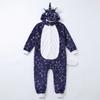 Piżama Onesie Kigurumi Kostium Gwiazdki Jednorożec Dzieci 115 - 125Cm