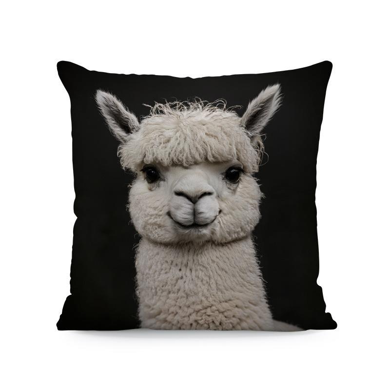 Милая наволочка с принтом животных: Плоская 2D-печать, не настоящая вышивка, ночной диван ночная подушка для дивана Style-6 белый