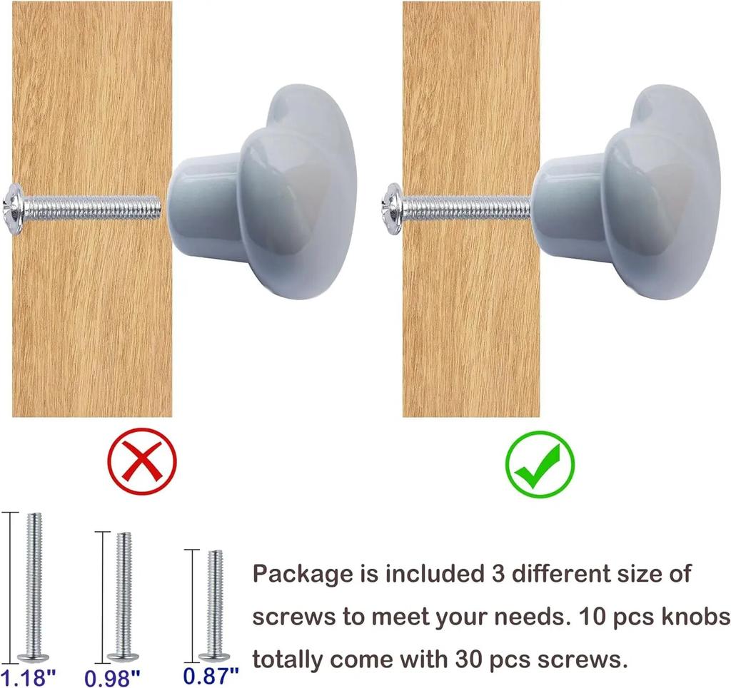 Ceramic Drawer Knobs Heart Shape Cabinet Dresser Pulls Handles with 3 Sized Screws,Kitchen Furniture Knobs for Cupboard Wardrobe