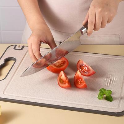 Double-Sided Cutting Board with Handle Stainless Steel Chopping Board for Meat Veggies Kitchen Gadgets