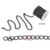 Twisted Chain Curb Chain Black Plated Chain Spool Jewelry Tools Chain Roll  DIY Crafts