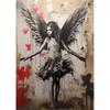 Pittura Diamante Fai da Te 5D Punto Croce Ricamo Arte Classica Banksy Ragazza con Orecchino di Perla Trapano Rotondo Completo Decorazione Casa Arte da Parete Regalo