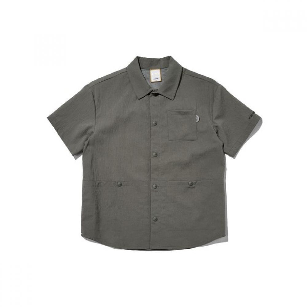 

[eider] Детская воздушная рубашка с коротким рукавом Jum23401k6 Light Khaki/145