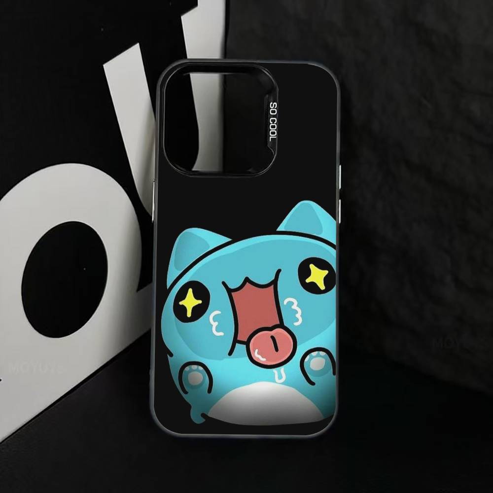 C-Capoo Kawaii B-Bugcat Phone Case For iPhone 17,16,15,14,13,12,11 Plus,Pro Max,XS,Colorful Silver Phone case Funda Cover
