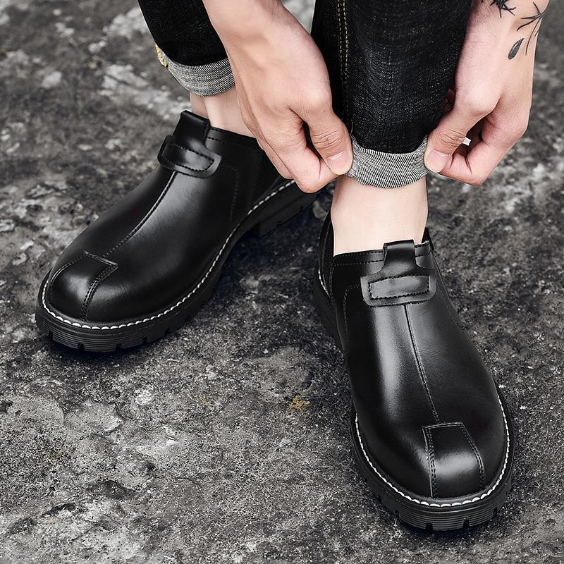 Fashion Fashion Brand Men's New Motorcycle Cool and Handsome Small Leather Shoes High-quality Men's Comfortable Business Leather Shoes