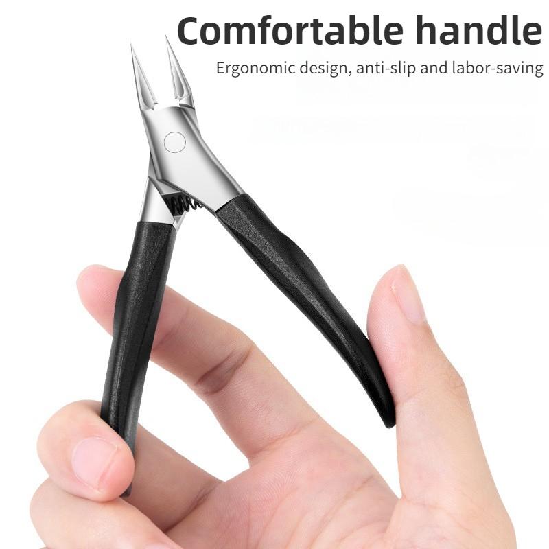 Stainless Steel Ingrown Toenail Clipper - Pointed Precision Blade, Thick and Hard Nail Compatible, Pedicure Tool for Long-Lastin