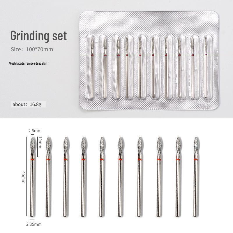 Russian Style Manicure Tool Set with Diamond & Tungsten Steel Grinding Heads