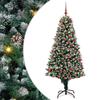 Artificial Christmas Tree with 300 LEDs and Stand Green 180 Cm