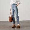SOFSIL Women's Elastic Waist Slim Fit Cropped Skinny Jeans