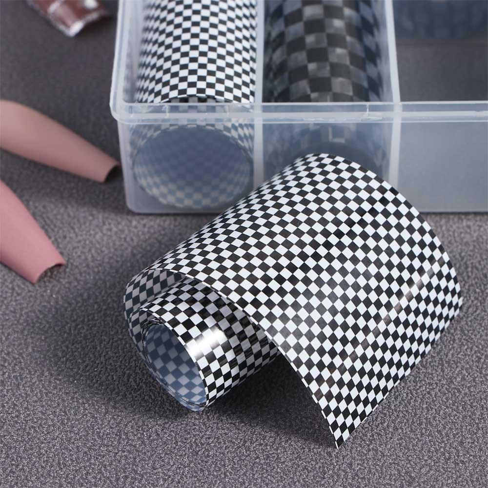 Checker Board Manicure Nail Art Decorations Nail Art Stickers Nail Foils Checkerboard Nail Stickers