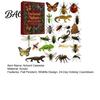 Unique Unboxing Experience 24-Day Christmas Countdown Calendar Box with 24 Insect And Reptile Acrylic Ornaments, 2D Creative Holiday Gifts Flat Animal