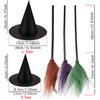 Halloween Witch Wizard Cosplay Props Black Magic Hats Flying Broomstick Decorations Halloween Party Masquerade Surprise Gift ZYF