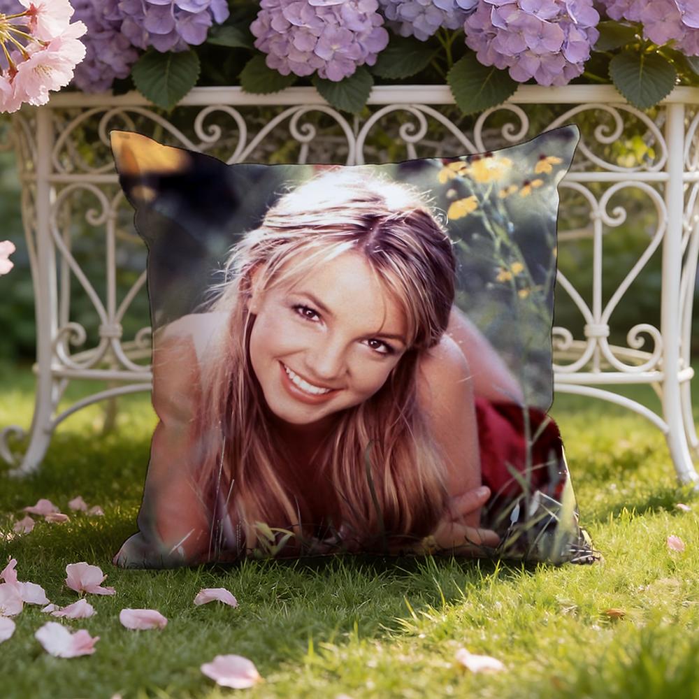 Singer B-Britney Spears Cushion Cover Home & Car Dual-Scene Pillow Cover: Reversible for Premium Comfort