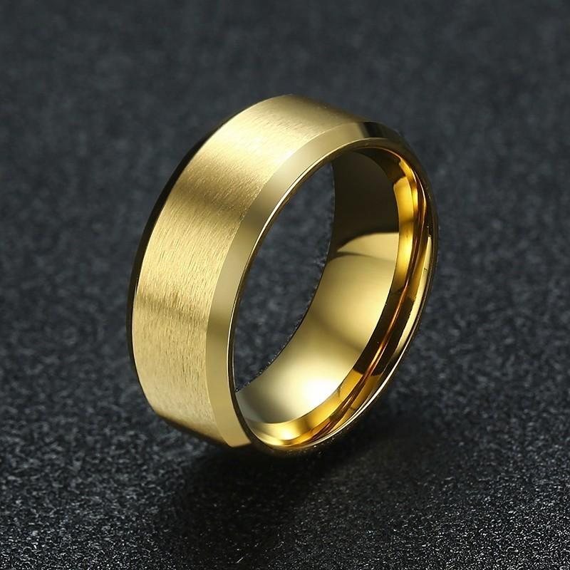 Vnox Classic Men Ring Stainless Steel Wedding Jewelry Horus Cross Casual Male Band
