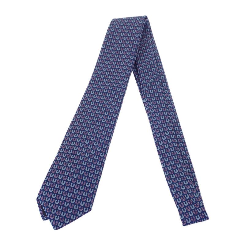 

HERMES H339412T04 галстук Marin/розовый шелк мужской