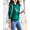 Demana Women's Loose Fit Embroidered Hooded Sweatshirt