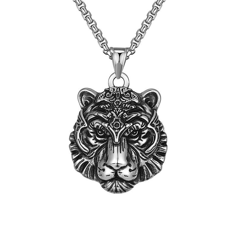 Men's European & American Retro Style Stainless Steel Fish Necklace - 2025 Collection
