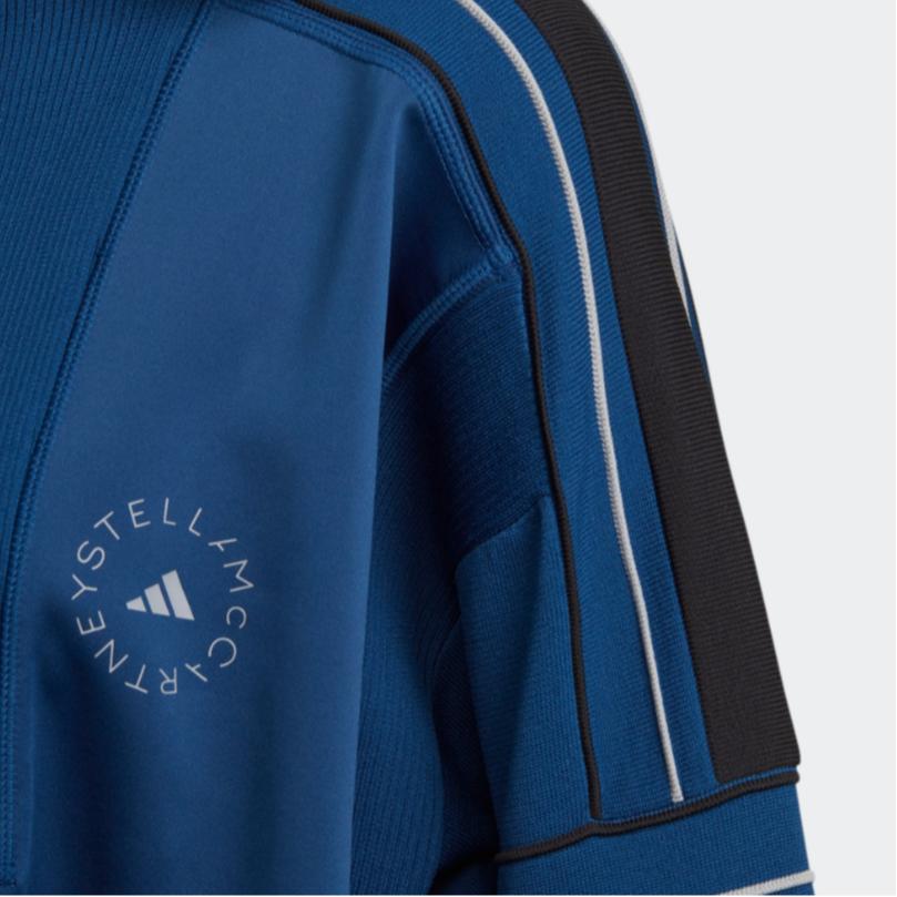 adidas Print Pattern Long Sleeve Sweatshirt With Collar Women Tops Blue HG1264