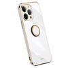 XINLI For iPhone 16 Pro Max Case Ring Kickstand Electroplating TPU Phone Cover