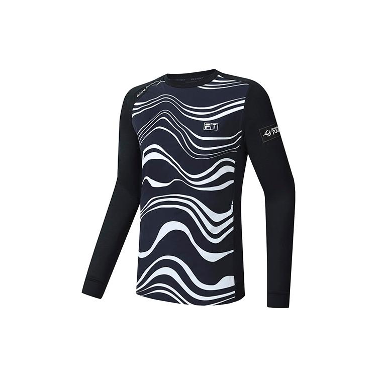 FILA Athletics T Shirts Men s Legend Blue Crew Neck Thickened Straight Fit A11M245213F-NV L