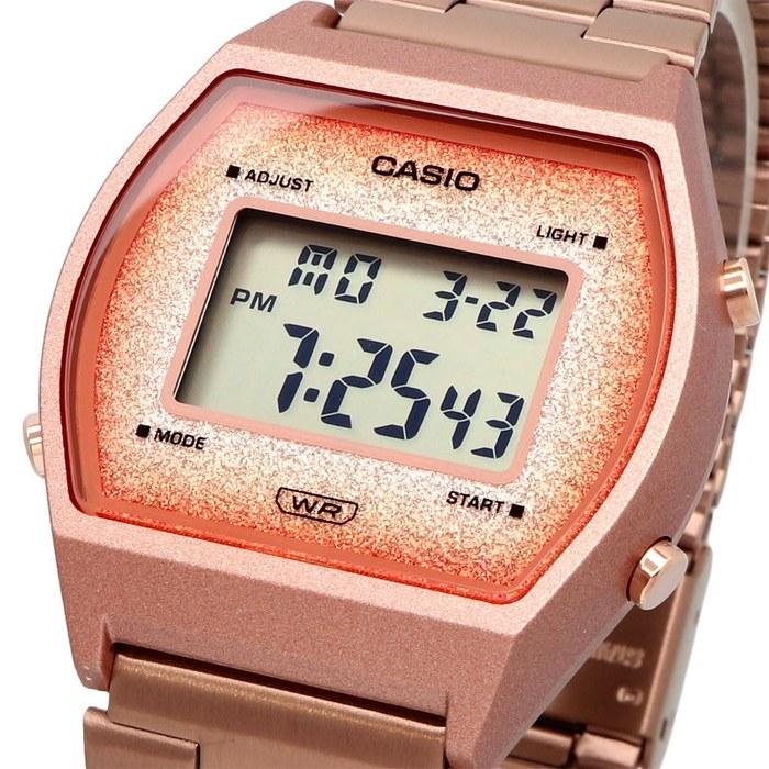 Casio Digital Watch Vintage Series B640WCG-5, Rose Gold, Glitter Face