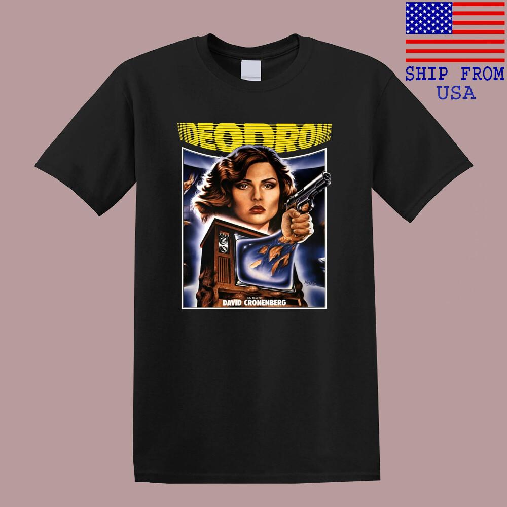 Videodrome David Cronenberg Movie Men#039;s Black Size S5XL Unisex T-Shirt XXXL