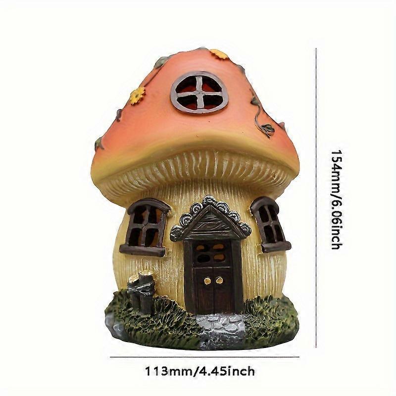 Solar Lamp Mushroom House Shape Lamp Outdoor Garden Waterproof Garden Lamp Lawn Lighting Ornaments