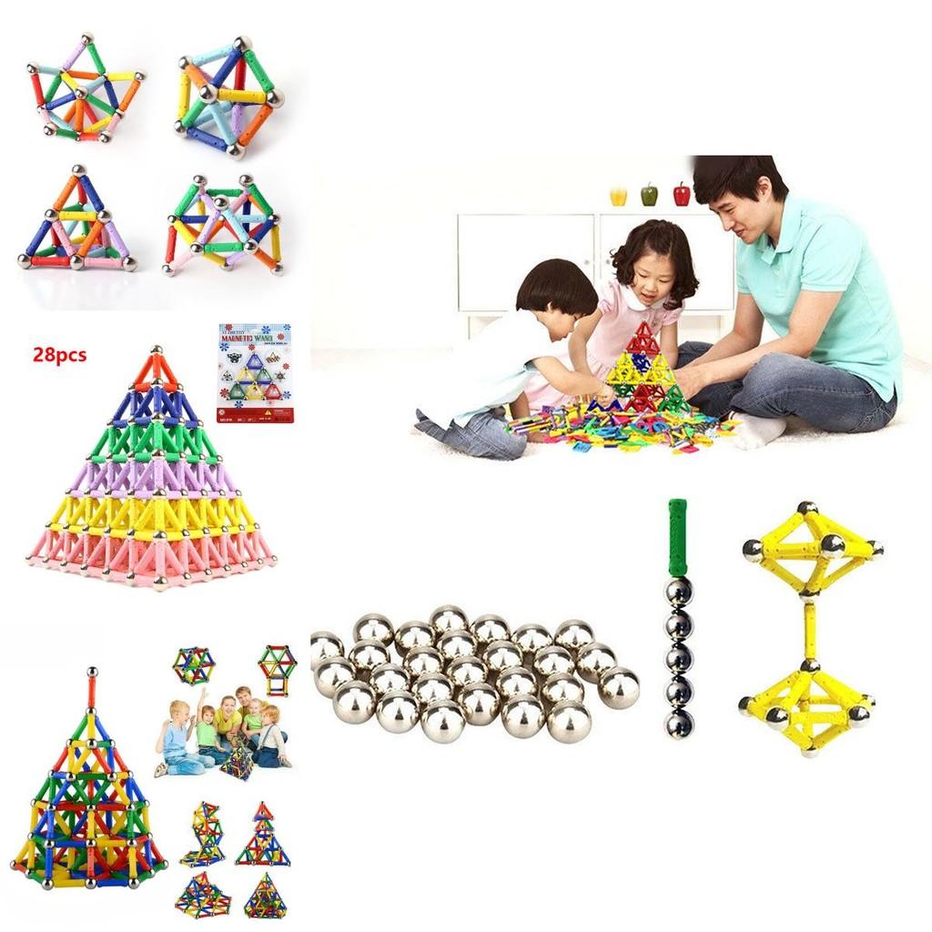 Vibrant Magnetic Building Blocks Sticks For Kids Educational Gift Toy Set
