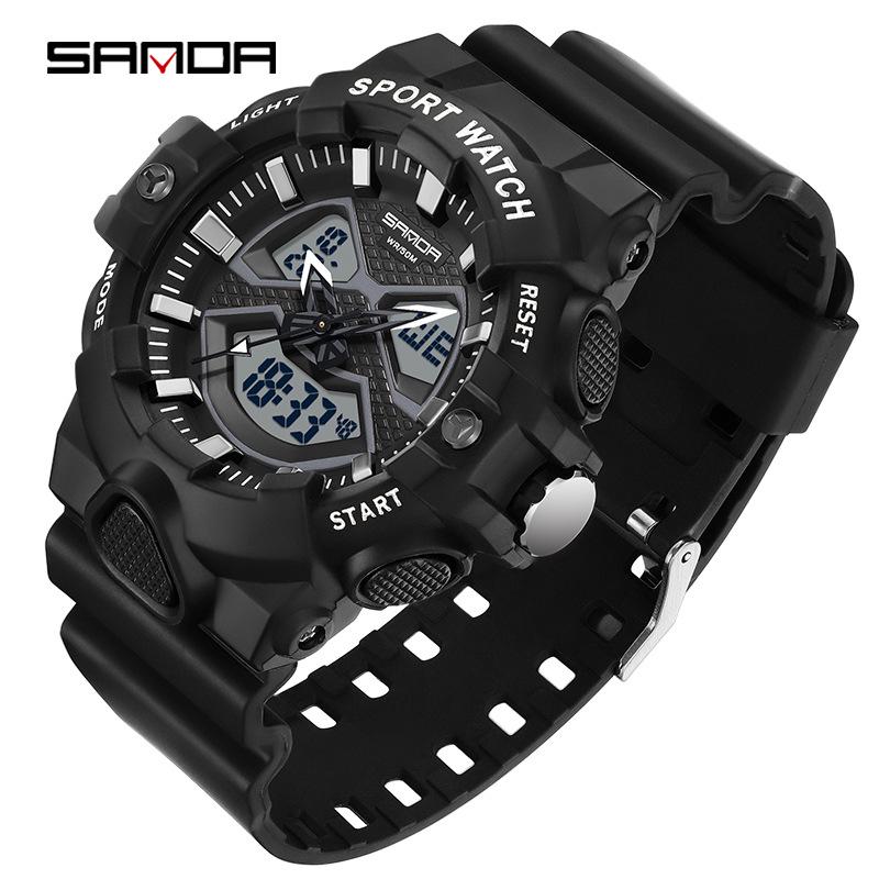 Sanda Luminous Multifunctional Men s Sports  Casual Waterproof Watch