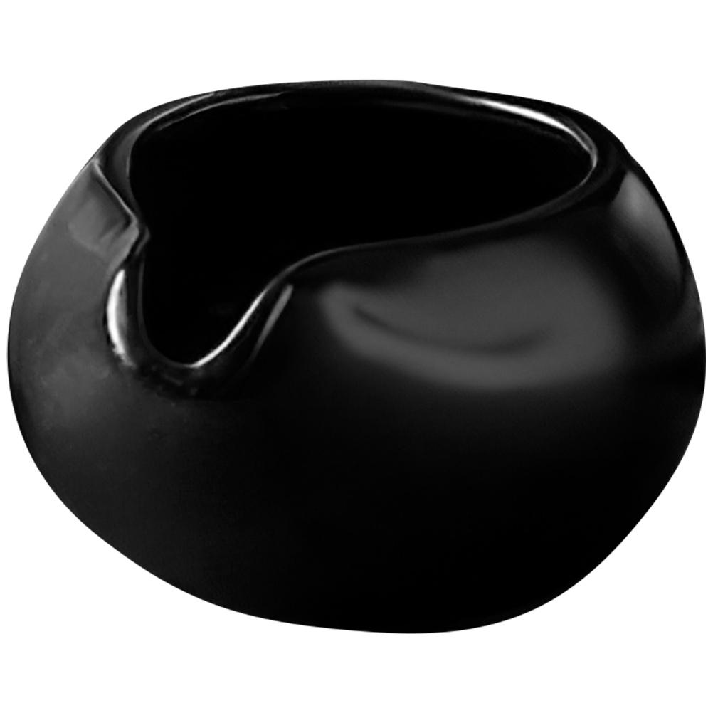 Ceramic Coffee Milk Kettle Nordic Style Syrup Jug for Hot Drinks Anti Bottom Mini Pitcher for Home Restaurant Cafe Black