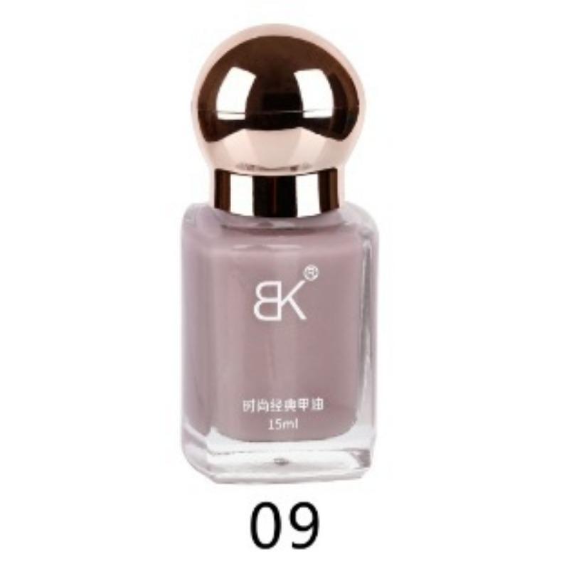 Color Nail Polish No Bake Oily Lasting Non-peelable Large Capacity Nail Care Nude Color Square Bottle 15ml