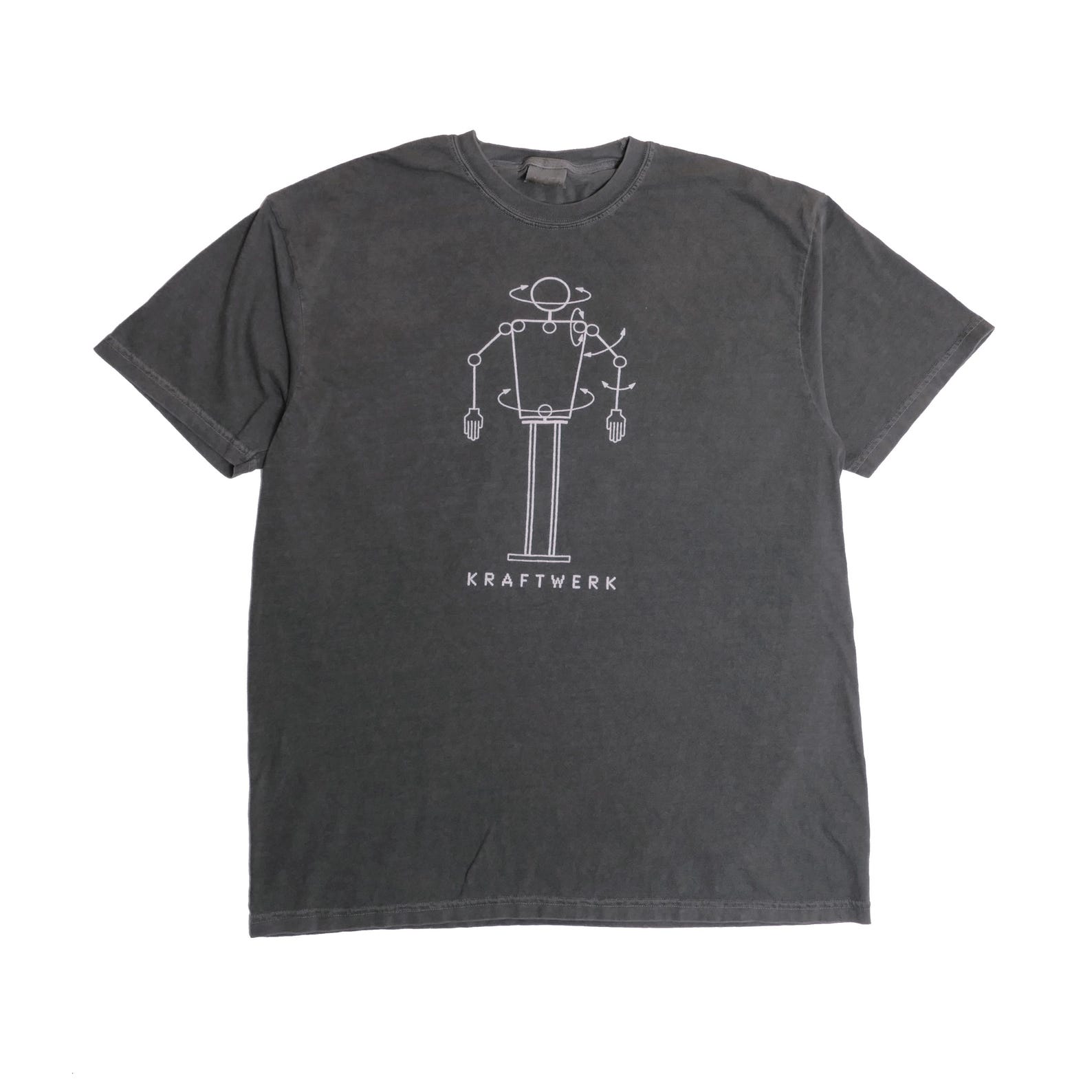 Kraftwerk Band Tee Dancing Robot German Electronic Autobahn Computer World Electronica Dance Pop Euro Trash Rock Ultra Faded - XL 4XL
