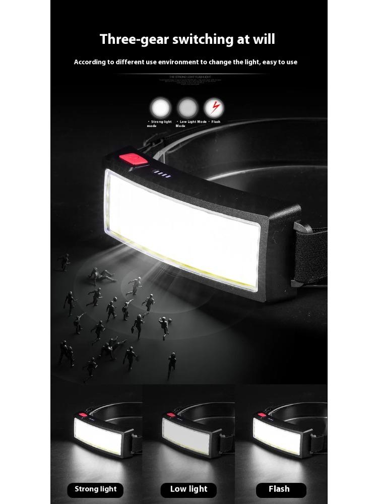 Rechargeable 180° Head Lamp Flashlight COB LED Super Bright Headlamp Outdoor Waterproof Running Fishing Camping Hiking Headlight