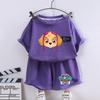 Paw Patrols Series Shorts Set Summer Cartoon Short Sleeve  for Boy Casual Tracksuit Birthday Gifts