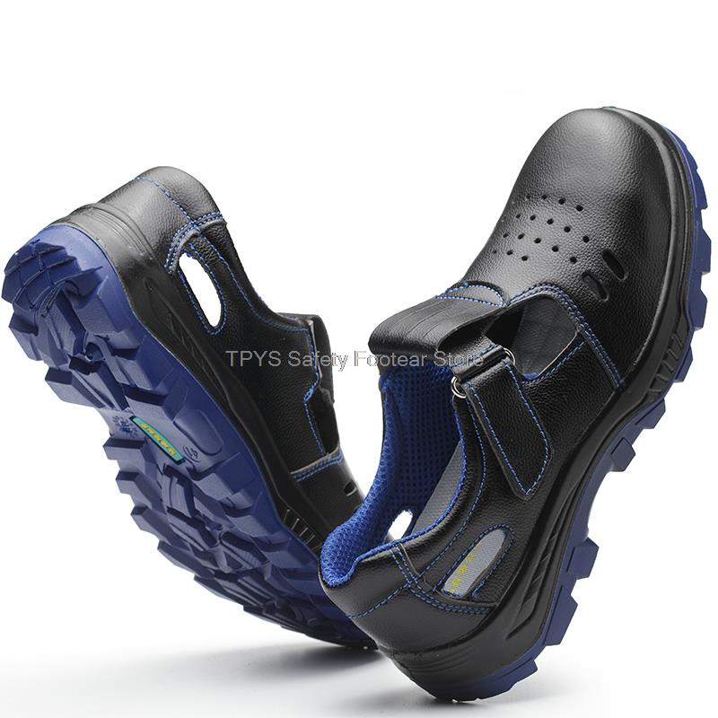 Fashion Safety Shoes Men Summer Breathable Work Shoes Steel Toe Puncture Proof Men's Sandals For Man Work Safety Boots Security Boots