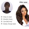 Long curly hair ponytail Ponytail Extension Straight Drawstring Pony Tails Hair Extensions Long 22 inch Synthetic Fake Ponytails Natural