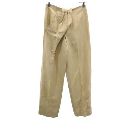 Italien Match Leinenmischung Lange Hose 42 Beige Damen Gebraucht