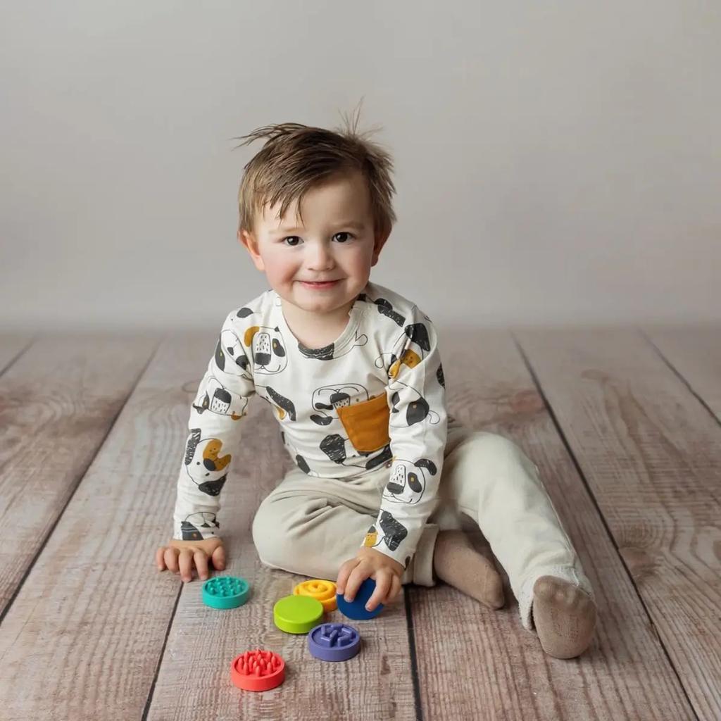 Sensoryczne Puzzle Kółeczka Xl Dla Niemowląt 6M+ Mom's Care