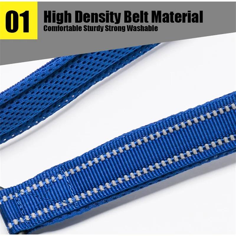 Soft Reflective Nylon Mesh Padded Dog Leash TLL2112 200cm Pet Walking Training Lead for Puppy Dogs Cats 11 Colors