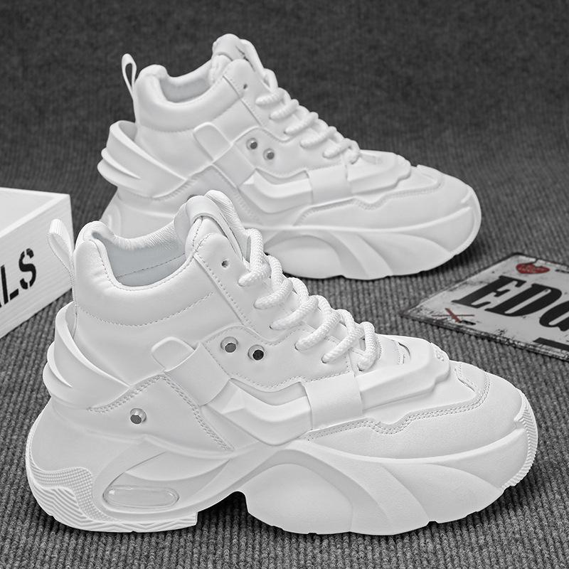 Trend new high-top men's shoes platform-soled trend heightening bread shoes versatile trend casual